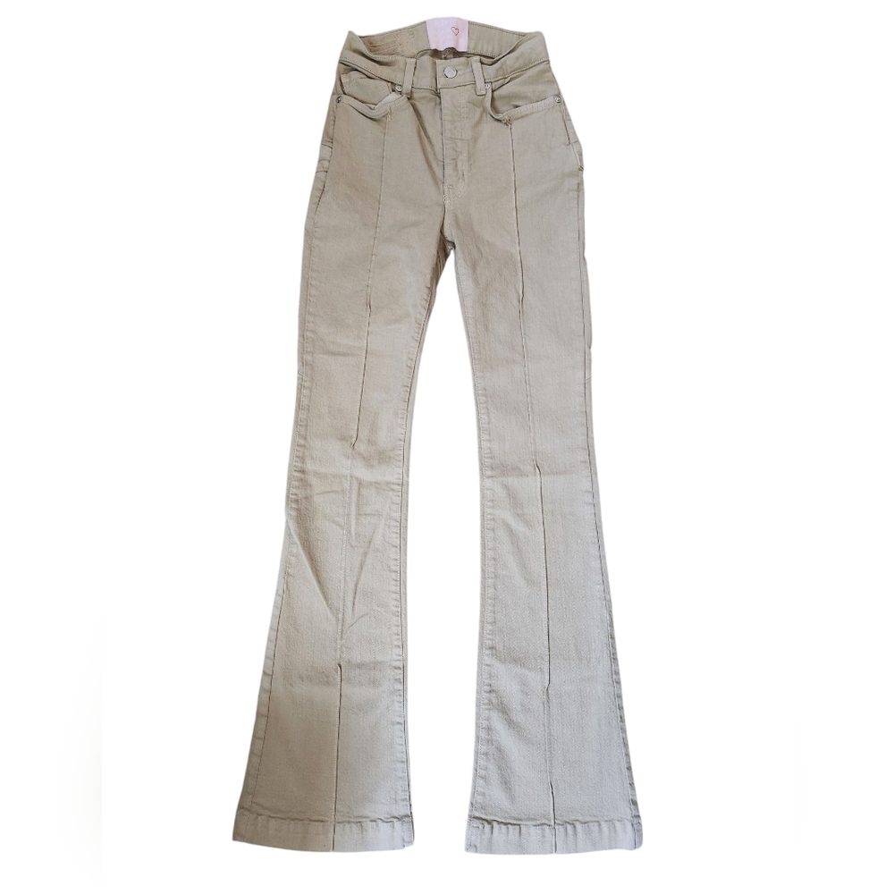 Revice Venus Flares 26 Dune Star Butt USA Khaki Tan Jean Denim Pants S Tall